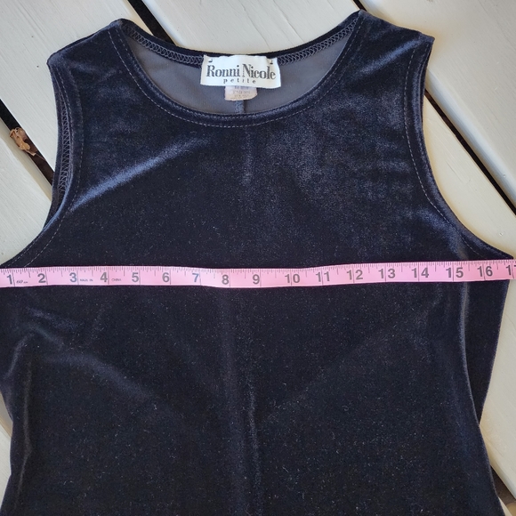 8p VELOUR black MIDI Dress - Picture 6 of 13